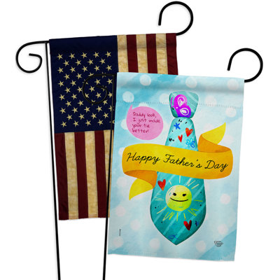 Double Sided 18.5'' H x 13'' W Polyester Father's Day Garden Flag