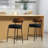 Counter Height bar stools, 24" bar stools , Boucle Counter Stools With Back, Boucle bar stools For Kitchen Island, Dining Room(Set Of 4)-113610023