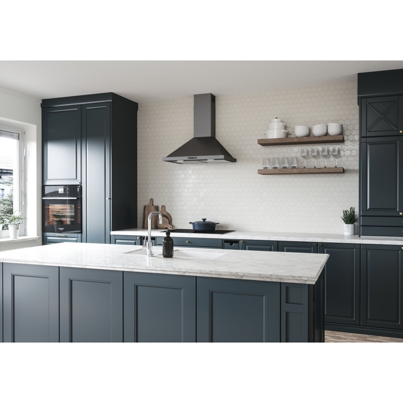 Hotte murale Zephyr Ombra 36 pouces 600 CFM, Noir