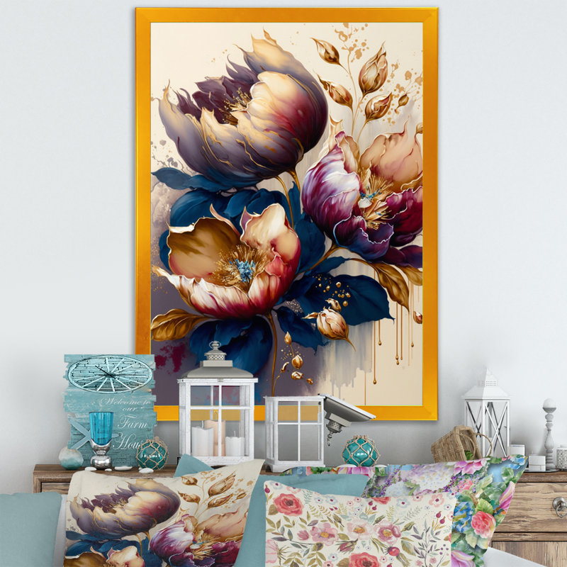 Prima Night Shade Tulip Design IV - Art mural sur toile floral et botanique, H 40 po x l 30 po x P 1,5 po