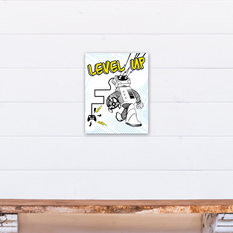 « robot gamer », art sur toile Billings, H 14 po x l 11 po x P 1,25 po