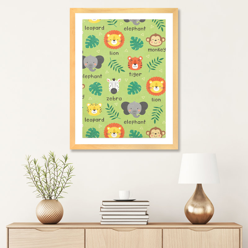 «Wild About Baby II» par Gail Veillette - impression d'art graphique, H 32 po x l 24 po x P 1 po, Blanc