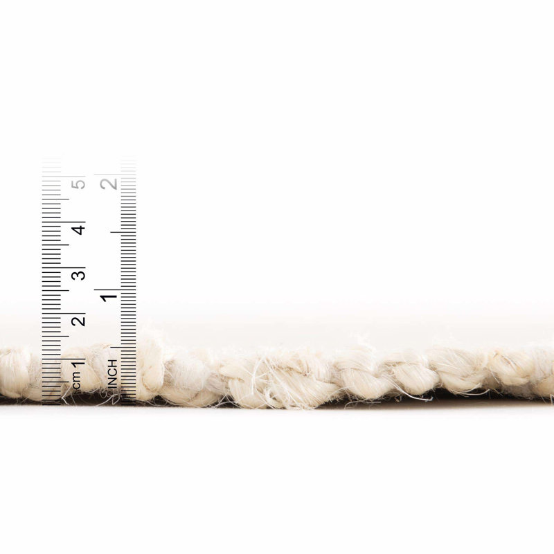 Tapis Shira Lasso - ivoire et blanc, Rectangle 5 pi 1 po x 8 pi