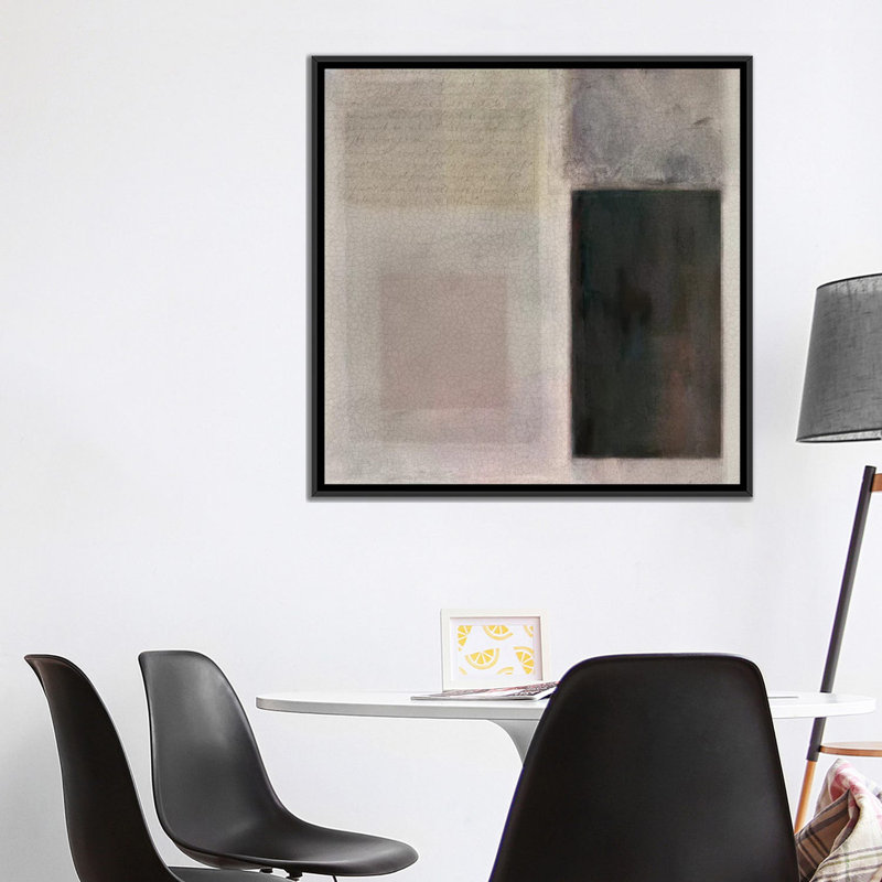 « muteed teintes i », impression sur toile, H 18 po x l 18 po x P 1,5 po, Toile avec cadre noir