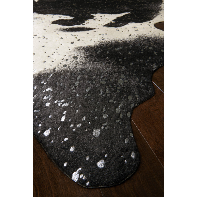 Duran Performance Cowhide Animal Print Indoor Rug, Rectangle 6'2" X 8'
