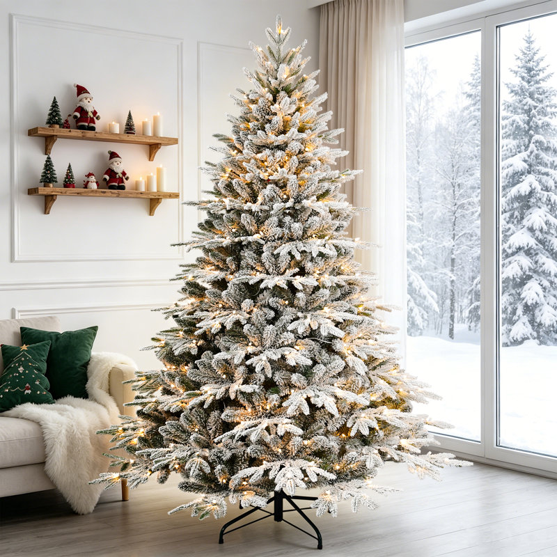 Arbre de Noël artificiel pré-éclairé enneigé, 6'