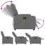 Fauteuil de massage inclinable gris foncé