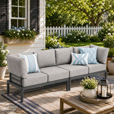 4 - Seat Aluminum Outdoor Sofa with Cushions