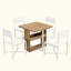 Ensemble de table de salle à manger extensible de 63 pouces Modern Modern