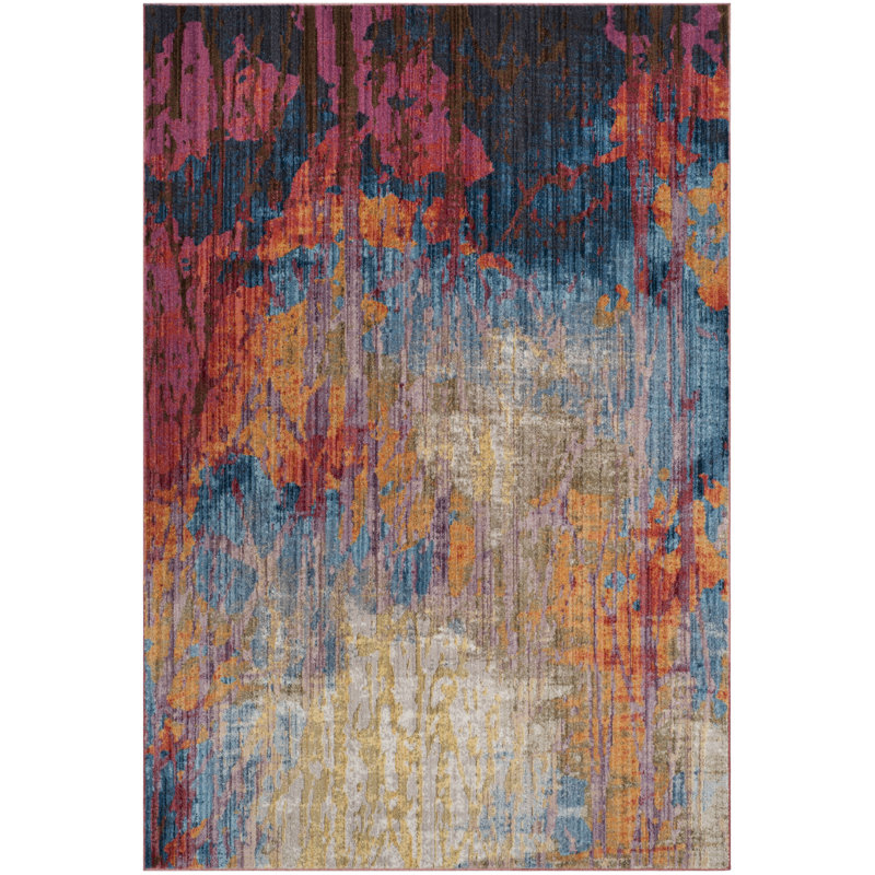 Johnston Abstract Hand Woven Area Rug, Rectangle 122 x 183 cm