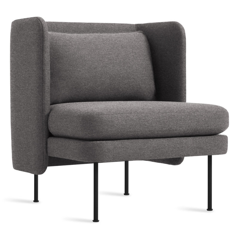 Bloke Club Chair, Gabro Gray Wool, Oblivion