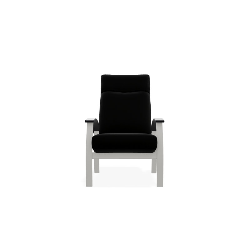 Chaise de patio inclinable avec coussins Askar, Noir 5A, Noir P70, Neige texturée