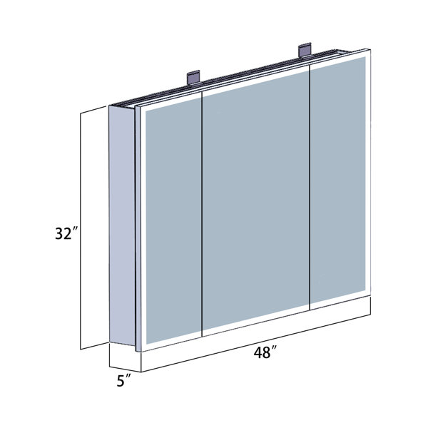 Mercury Row® Bingham 31.5'' W 23.5'' H Surface Frameless Medicine