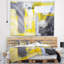 Tapisserie abstraite de flou gris et jaune-28484229