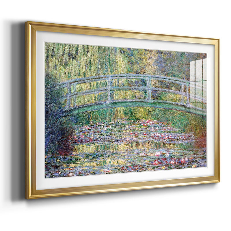 Le pont japonais (l'eau), Or, H 19 po x l 27 po x P 1,5 po