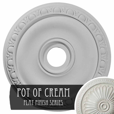 Endurathane Jackson Ceiling Medallion, 20"OD x 3 5/8"ID x 1"P (Fits Canopies up to 5 1/8")Hand-Painted Pot of Cream Finish