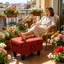 Banc de rangement avec repose-pieds 28,5 po en faux suède à losange capitonné, banc à chaussures pour l'entrée, banc de bout de lit pour le salon de la chambre à coucher, salon, rouge-285737670
