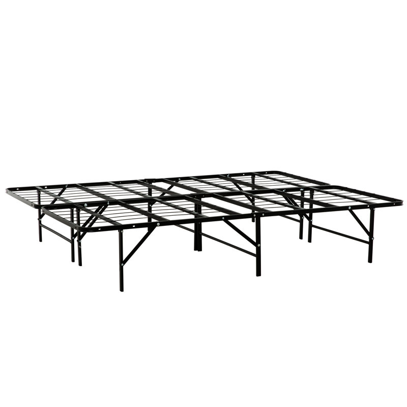 Base de matelas en métal pour chambre à coucher - Taille double, structure de lit solide et stable, apparence élégante