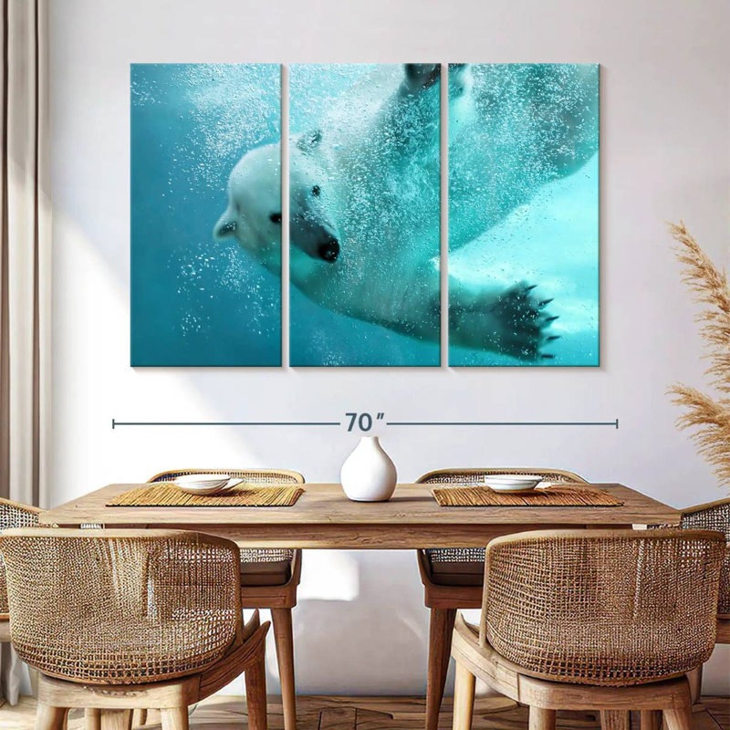 Underwater Polar Bear, 42" H x 65" W