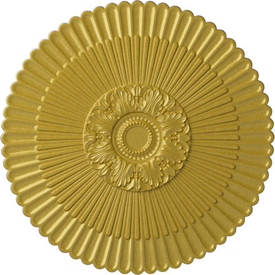 Médaillon de plafond Endurathane Galveston, DO 51 po x P 3 5/8 po x P 3 3/8 po (convient aux auvents jusqu'à 5 7/8 po), finition bronze patiné peint à la main