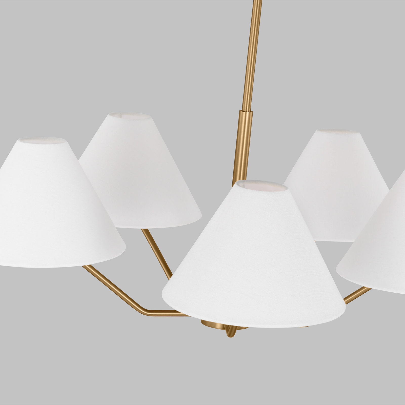 5-Light Chandelier, Satin Brass