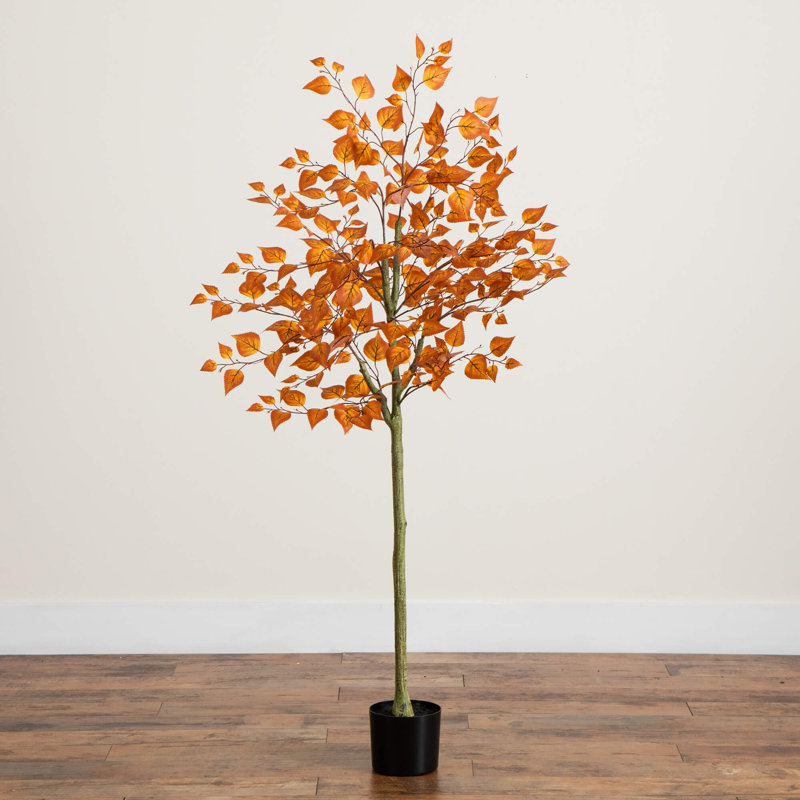 5Ft. Autumn Birch Leaf Artificial Fall Tree