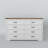 Commode double 8 tiroirs avec panneau supérieur brun rustique Astred