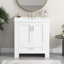 Ensemble de meuble-lavabo simple 30 po avec plateau en résine Aggeliki