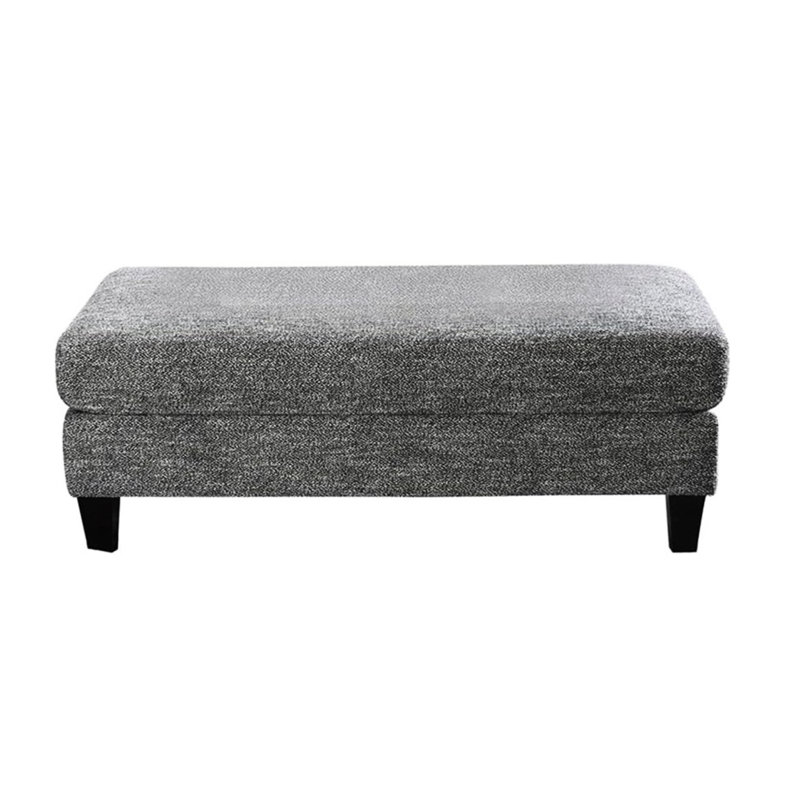 1 pièce gris de style transitionnel avec revêtement en chenille, structure en bois massif, pieds tapissés, mousse haute densité et coussins de dossier ajustés pour le salon en tissu, coussins