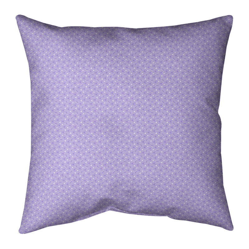 Oreiller carré Katelyn Elizabeth, 14 po x 14 po, Pas de bourre, Mauve