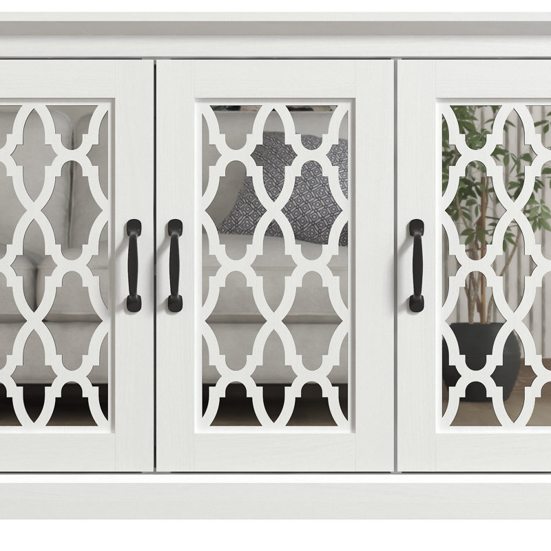 Buffet Chessani de 45,7 po de largeur, Blanc perle