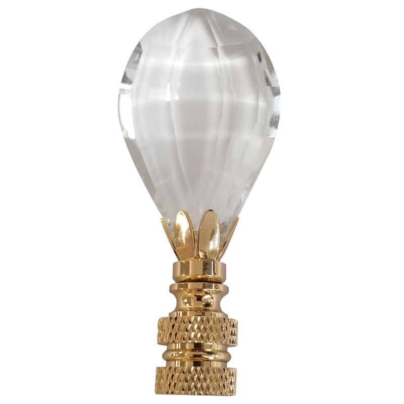 Faîteau de lampe en cristal à ballonnet simple à facettes