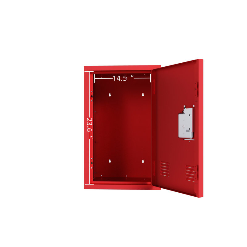 Armoire de rangement Beckinsale, Rouge