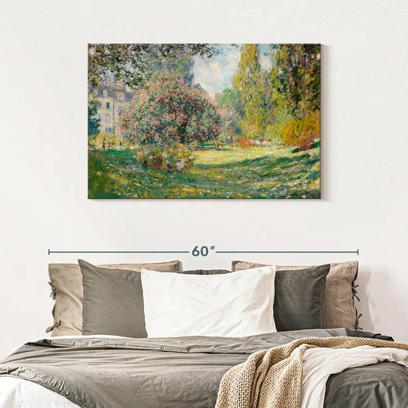 Paysage de Sireci, parc Monceau, 1876, H 30 po x l 45 po