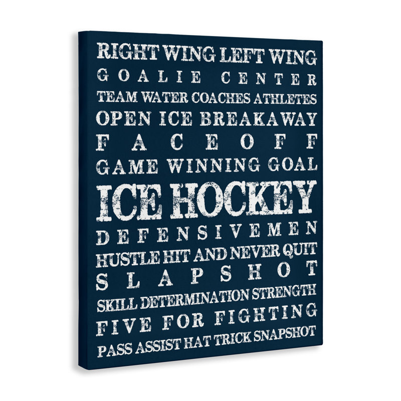 «Ice Hockey Expressions», conception par Melody Hogan, H 48 po x l 36 po