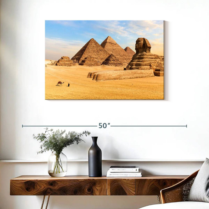 Great Pyramids And Sphinx, 24" H x 36" W