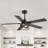52" Crystal Ceiling Fan With Lights And Remote, Modern Black Ceiling Fan Chandelier With 5 Blades, Reversible Motor, Crystal Cage Light Fixture For Bedroom, Living Room, Dining Room-934883787
