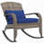 Coussin bleu foncé / structure grise est en rupture de stock