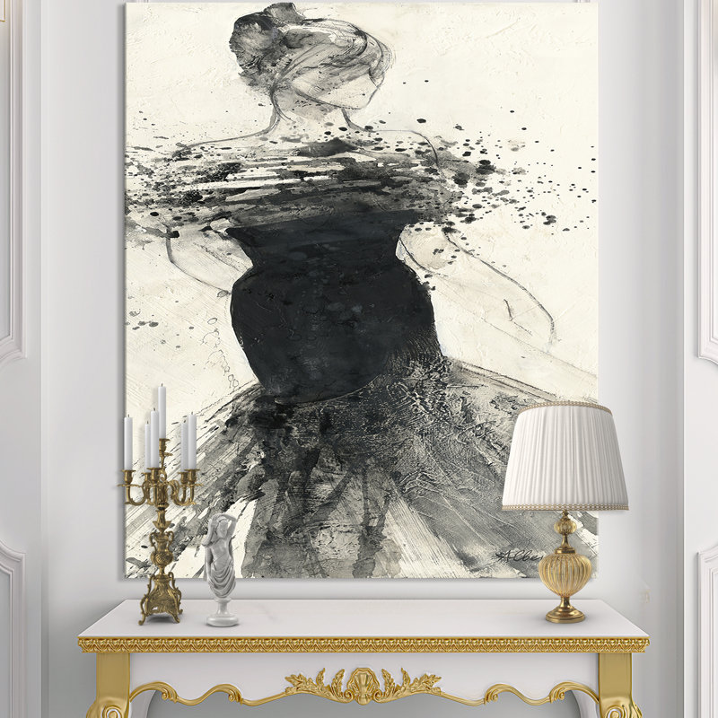 Glam Dancing I - Reproduction d'art sur toile tendue, H 46 po x l 36 po x P 1,5 po
