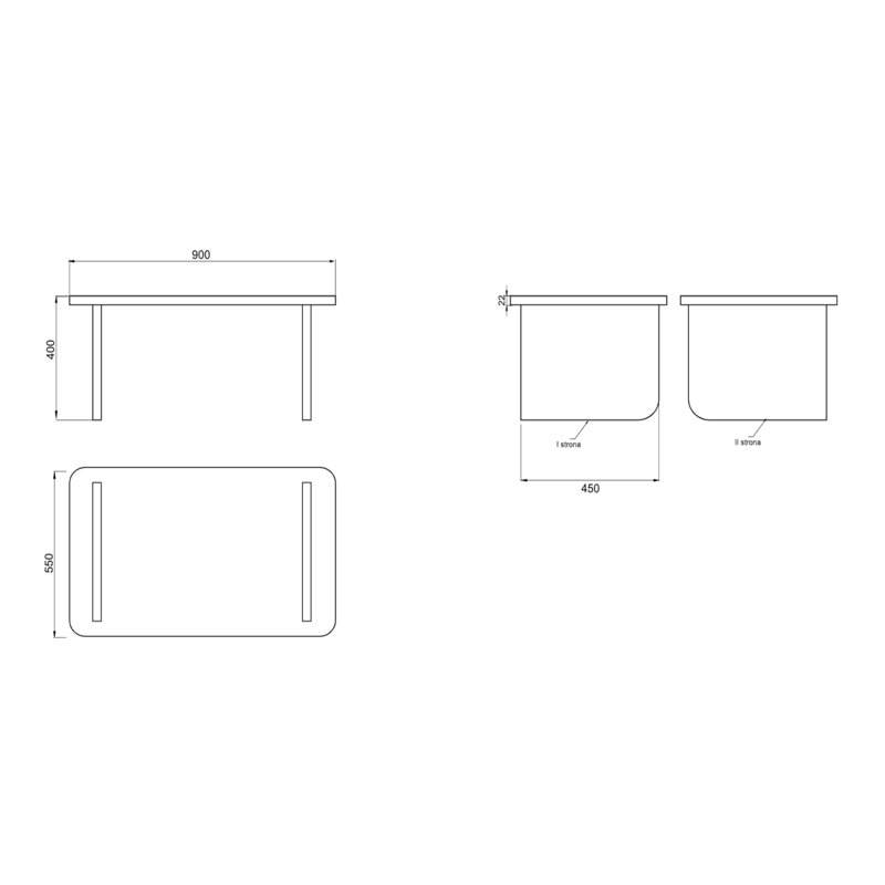 Usalo Coffee Table, Brown Wood