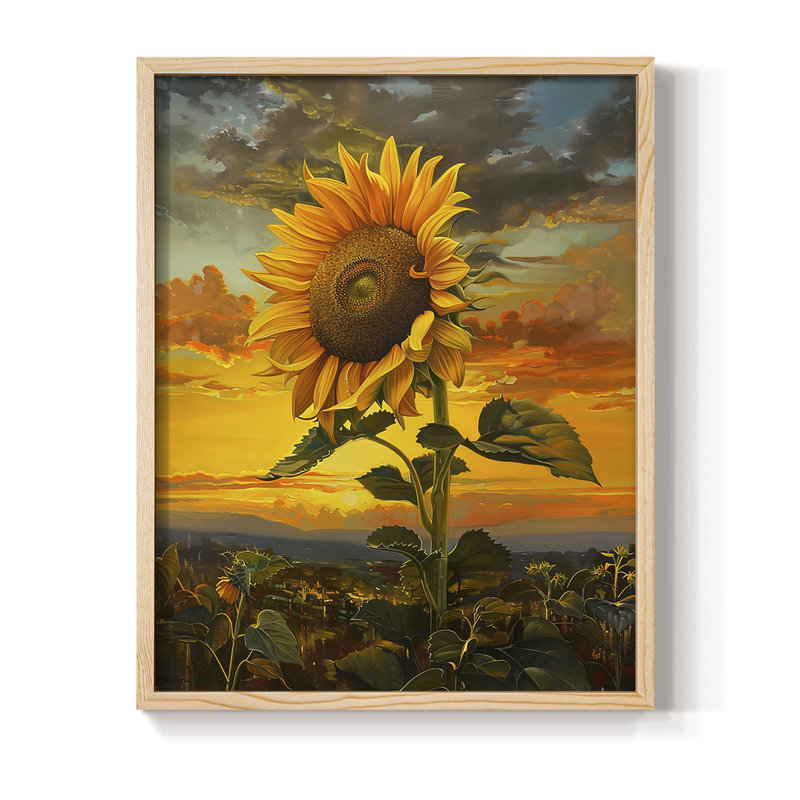 FLORAL Series CDXCV III, reproduction d'art encadrée - bois massif, H 21 po x l 17 po