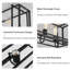Plafonnier encastré 6 lumières 47,24 po noir