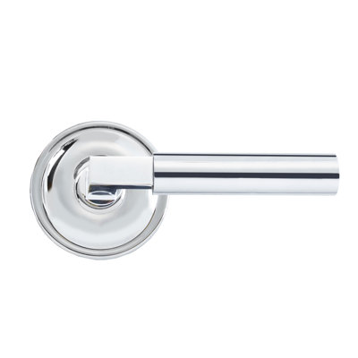 Bravura 845-0 Sumpter Passage Lever on Traditional Round Rose in Polished Chrome
