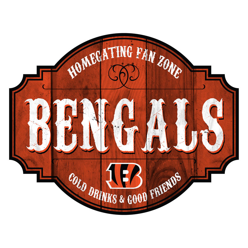 Entertainment Wall Decor, Cincinnati Bengals, 23.5" x 23.5" x 0.25"