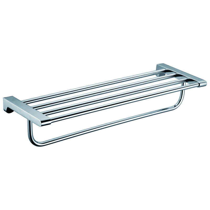 Imperia Metal Floating Shelf with Towel Bar