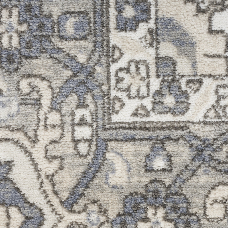 Tapis oriental en polypropylène / polyester tissé à la machine Sherlyn, Rectangle 7' x 10'
