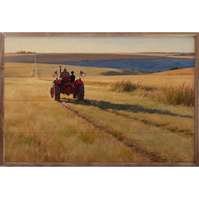 Farm Generations Red Tractor, 24" H x 36" W