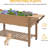 Behn Mobile Wooden Elevated Planter With Wheels
