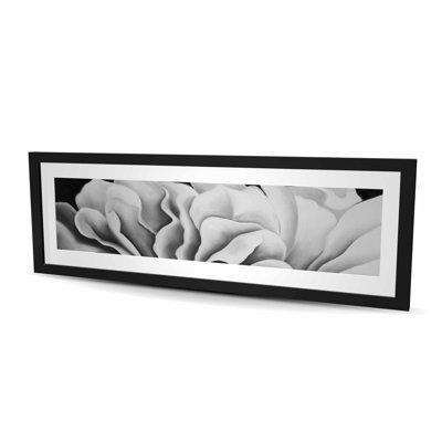 Belle fleur noire et blanche | Reproduction encadrée de salon