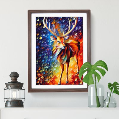 XV1022-4176X Stag Portrait No.4 1 Piece Single Picture Frame Wall Art